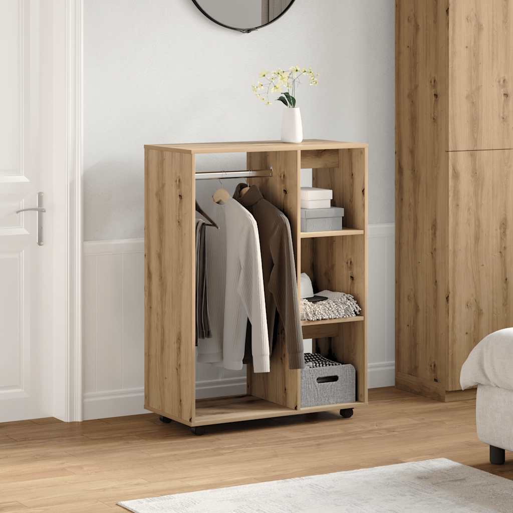 Kleiderschrank Weiß 80x40x110 cm Holzwerkstoff