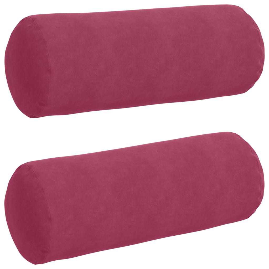 Bolsterkissen 2 Stück Blau Ø 15 x 40 cm Cordstoff