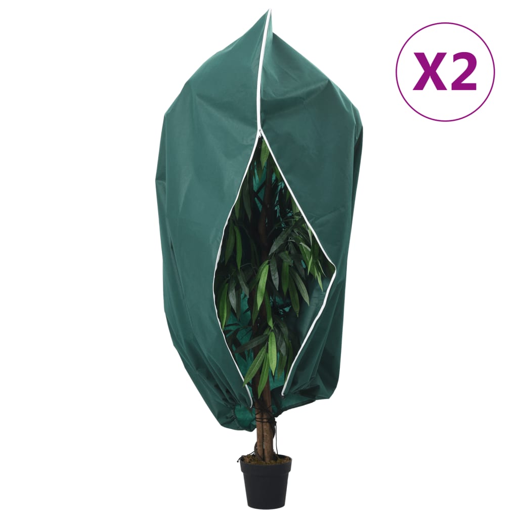 Wintervlies mit Reißverschluss 4 Stk. 70 g/m² 1x1,55 m