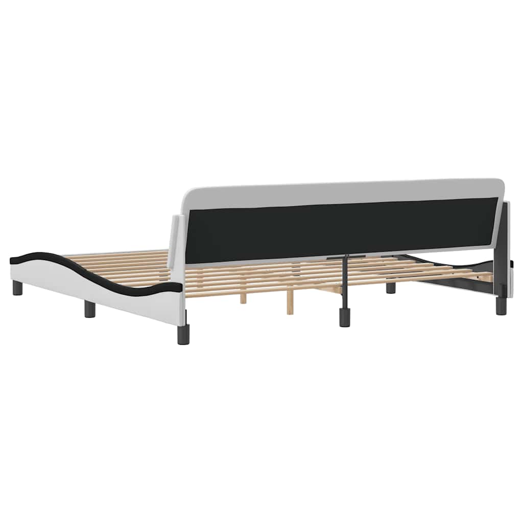 Bettgestell "Dover" Schwarz 80x200 cm Kunstleder