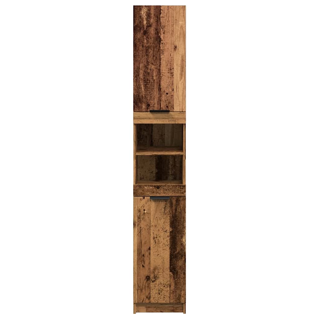 Badschrank Weiß 32x34x188,5 cm Holzwerkstoff