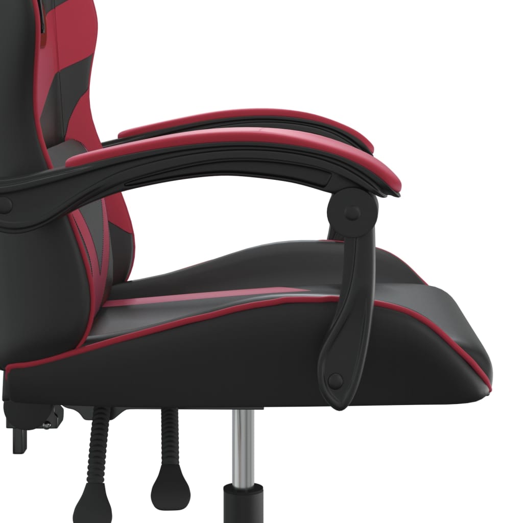 Gaming-Stuhl Drehbar Schwarz und Rot Kunstleder