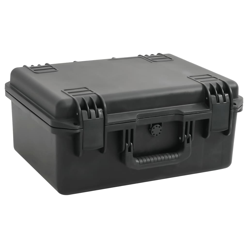 Koffer für Flugreise Tragbar Schwarz 46,5x21,5x17,5 cm PP