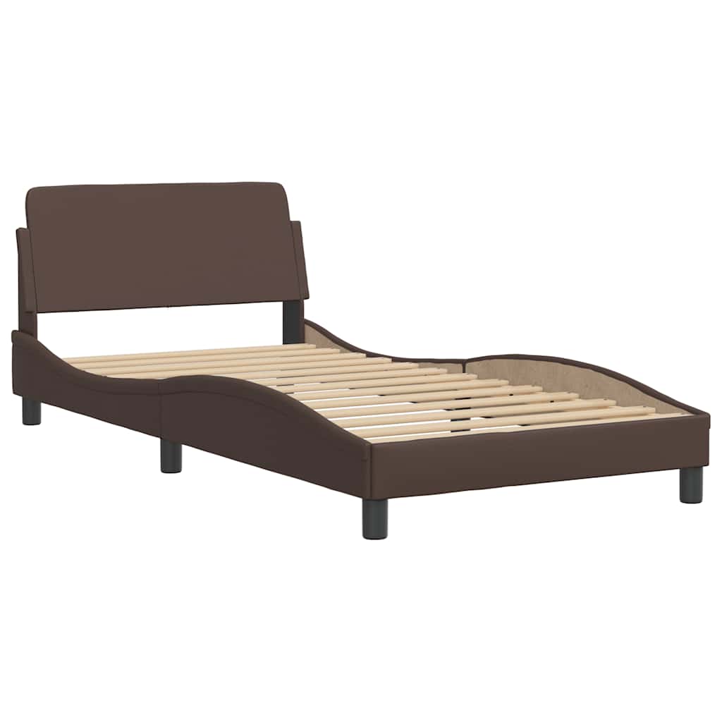 Bett mit Matratze "Dover" Schwarz 80x200 cm Kunstleder