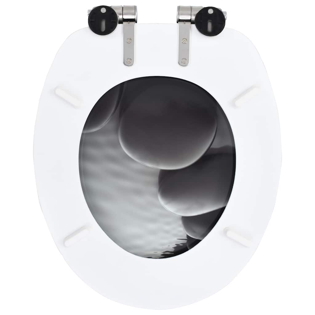 Toilettensitz MDF Deckel Schlichtes Design Weiß