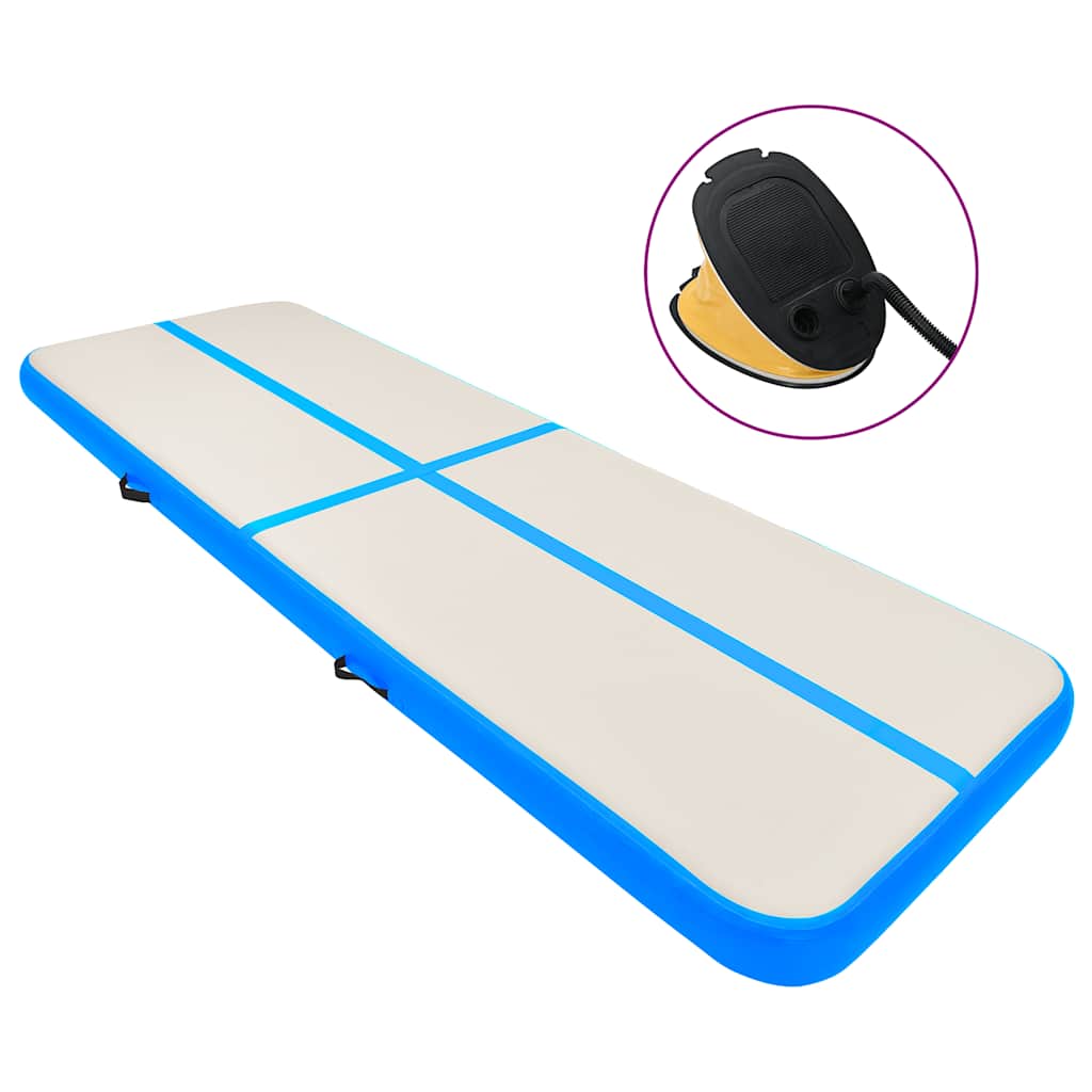 Aufblasbare Gymnastikmatte mit Pumpe 300×100×10 cm PVC Rosa