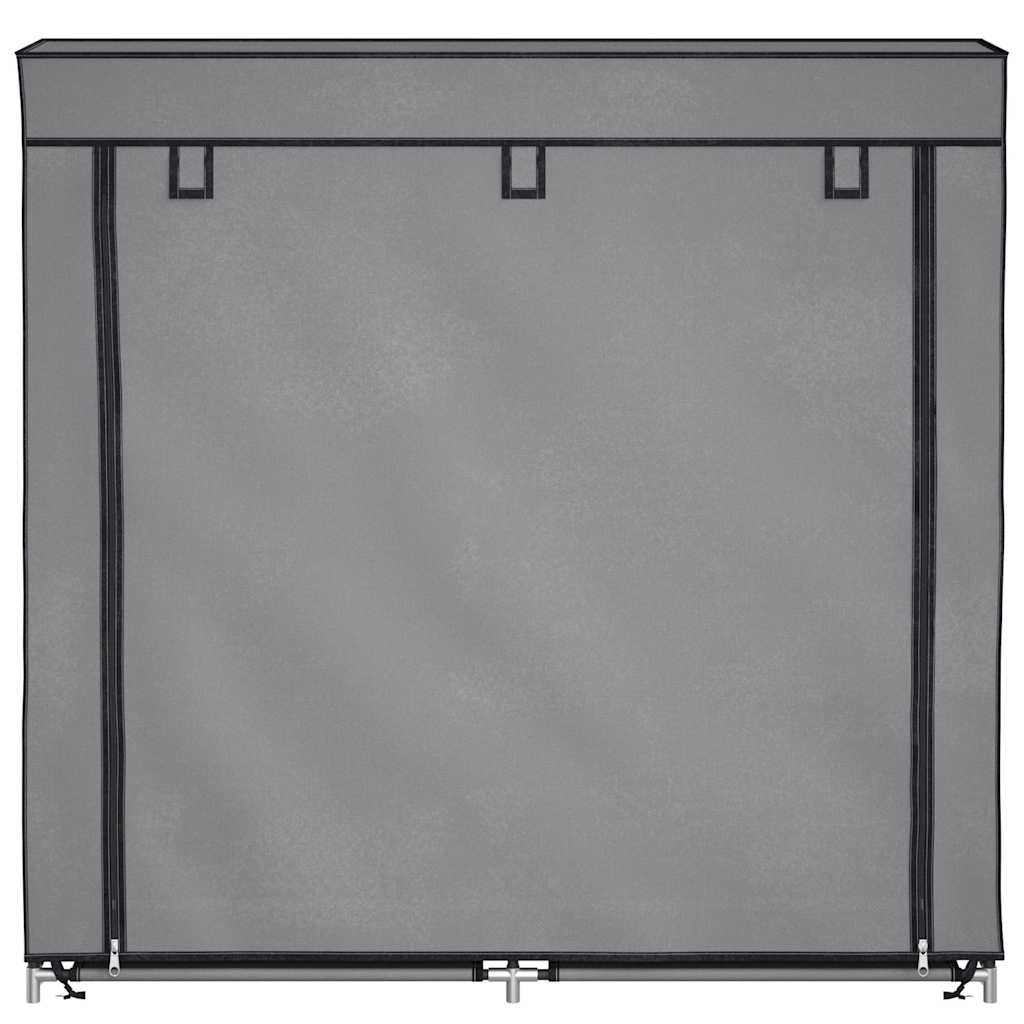 Stoff Schuhschrank mit Abdeckung 115 x 28 x 110 cm Schwarz