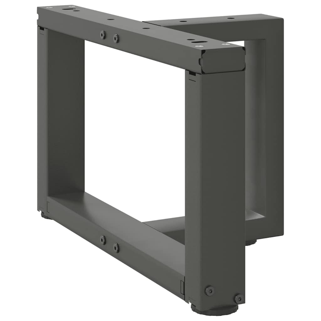 Couchtischbeine T-Form 2 Stk. Schwarz 30x25x(30-31) cm Stahl