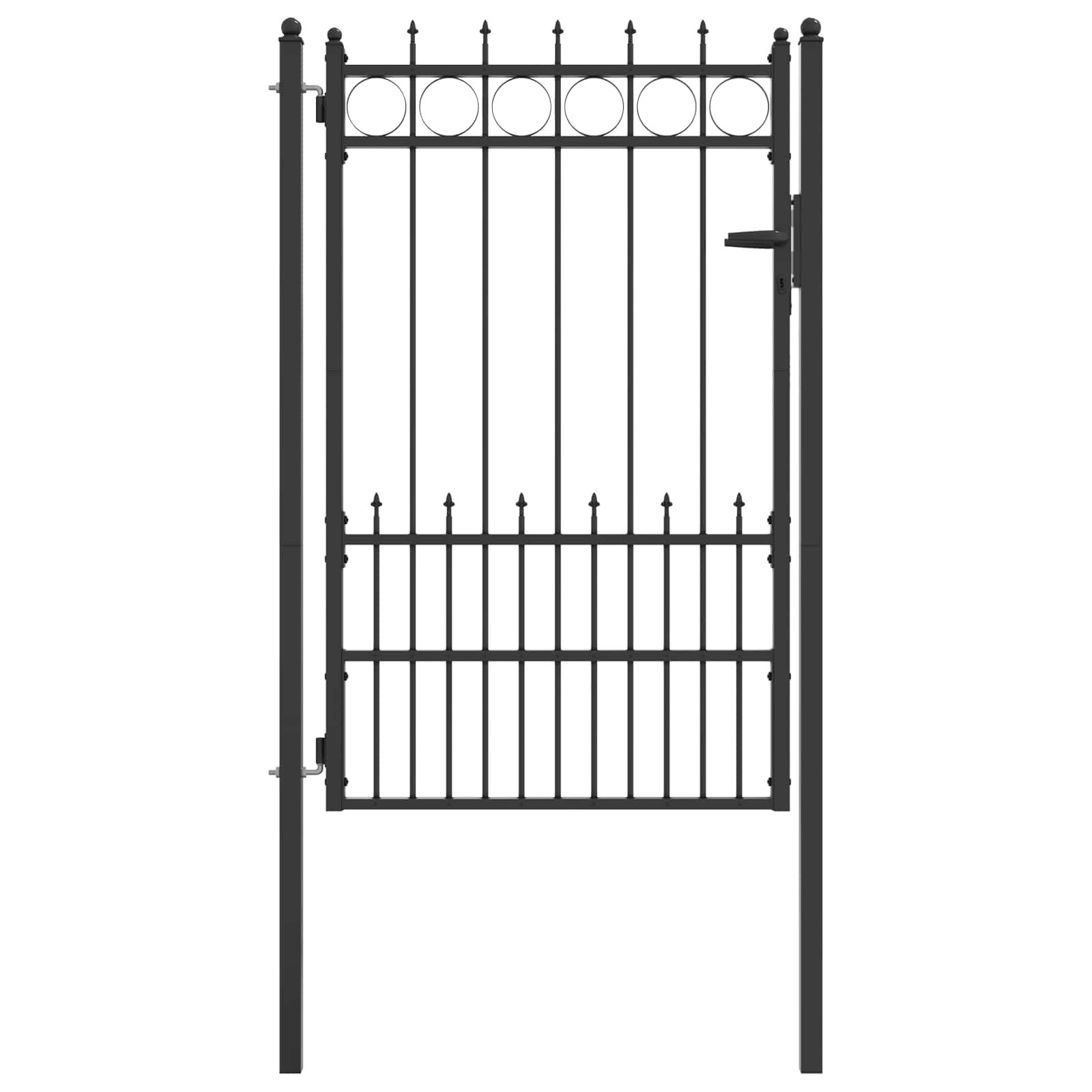 Zauntor HORST 100 x 75 cm Metall Schwarz Abschließbar