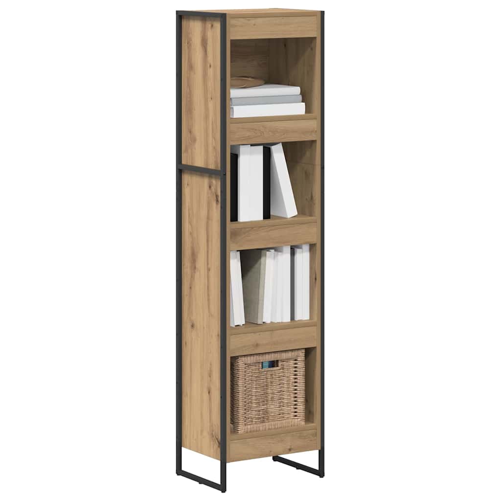 Bücherregal 2 pcs Schwarz Eichen-Optik 60 x 30 x 189,5 cm
