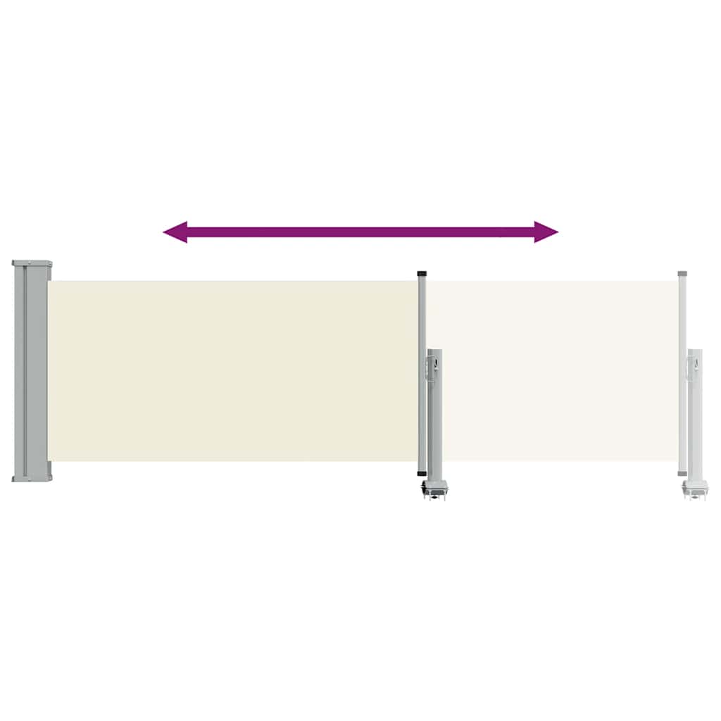Seitenmarkise 60 x 300 cm 100% Polyester Eisen Stahl