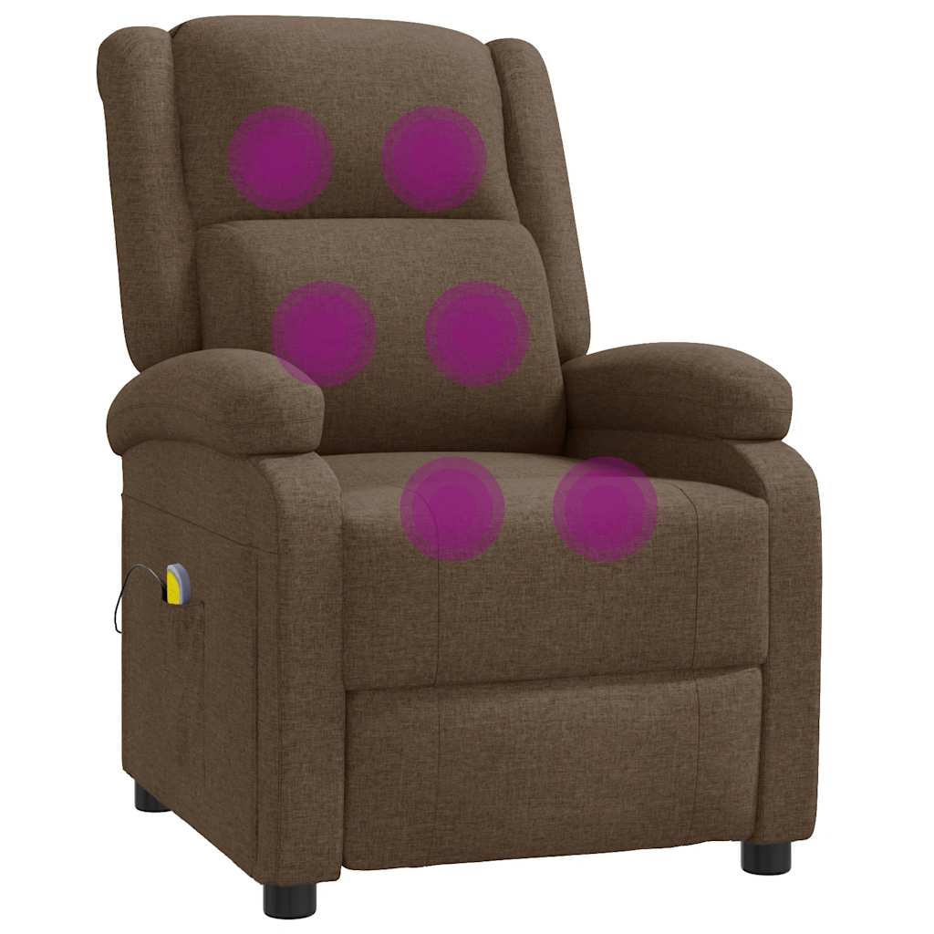 Massagesessel Creme Stoff