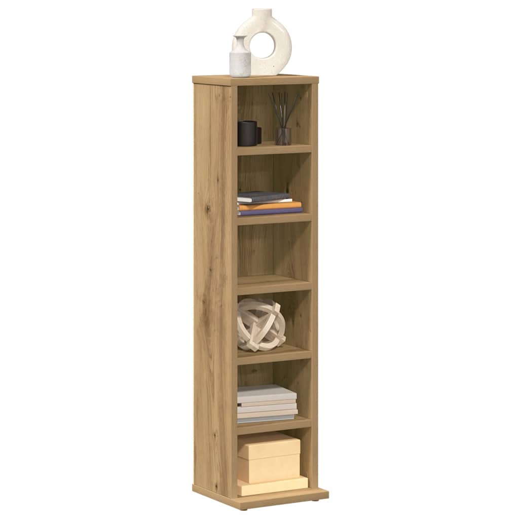CD-Schrank Weiß 21x20x88 cm Holzwerkstoff