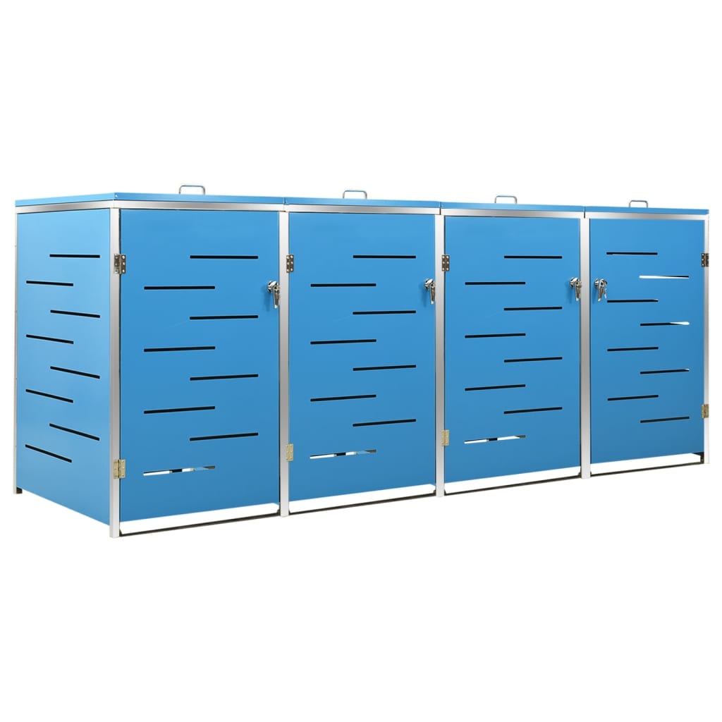 Mülltonnenbox für 3 Tonnen 207x77,5x112,5 cm Edelstahl