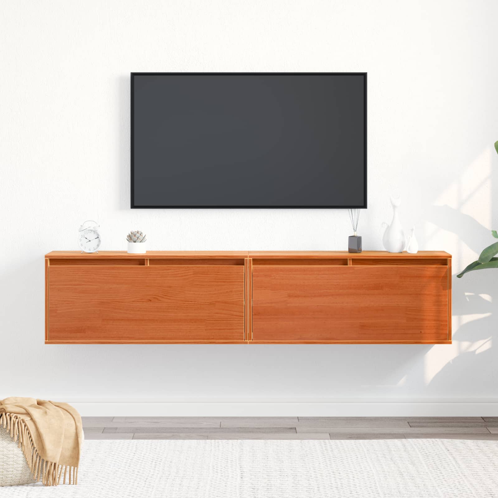 Wandschrank 80x30x35 cm Massivholz Kiefer