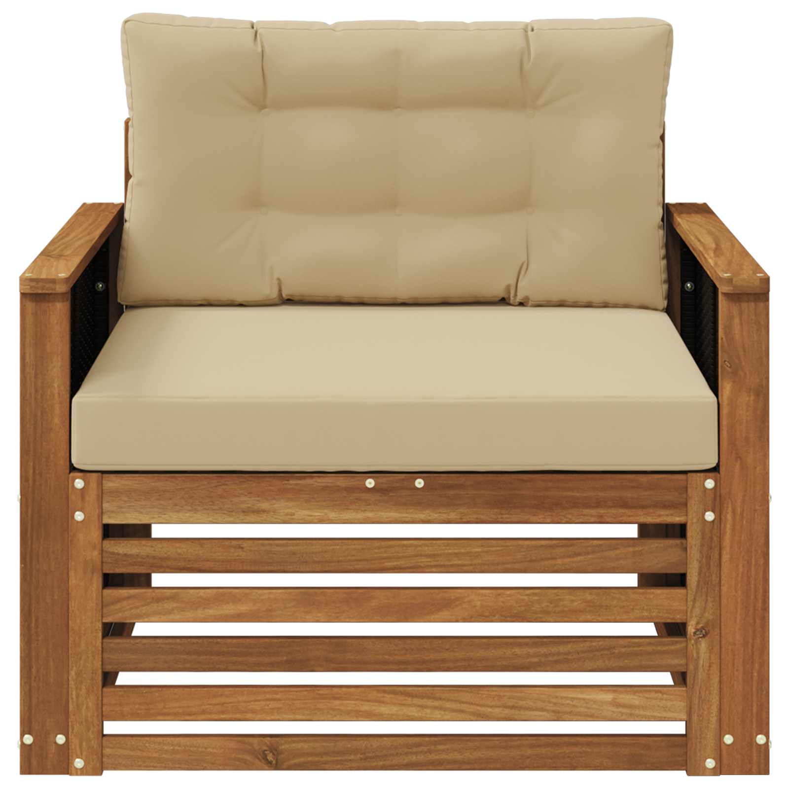 2 Stück Outdoor-Sofa Natur