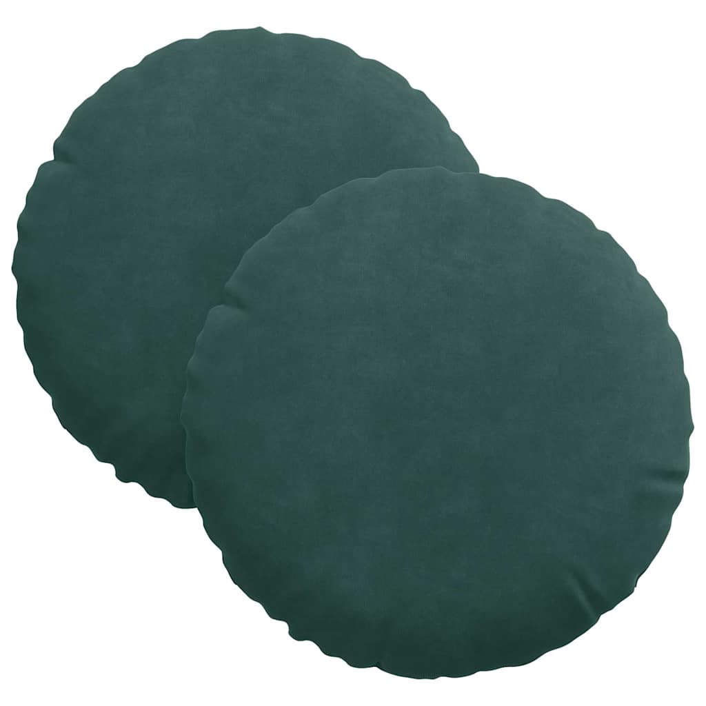 Sitzkissen 2 pcs Blau Ø30 x 13 cm Samt