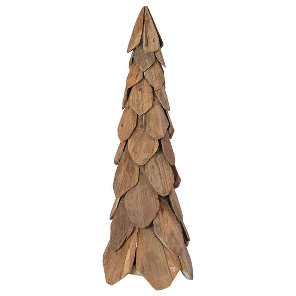 Weihnachtsbaum mit Ständer Braun 51 cm Massivholz Teak