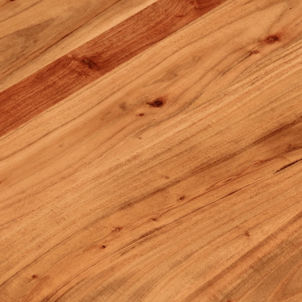 Tischplatte Ø 40x2,5 cm Rund Raues Massives Mangoholz