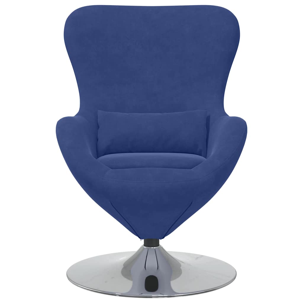 Eiersessel Blau Samt