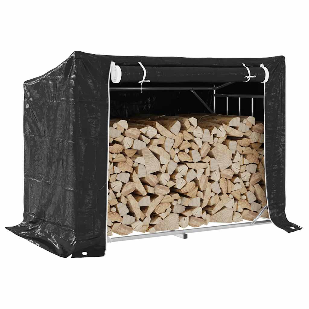 Brennholzregal mit Regenschutz 100,5x40,5x110,5 cm