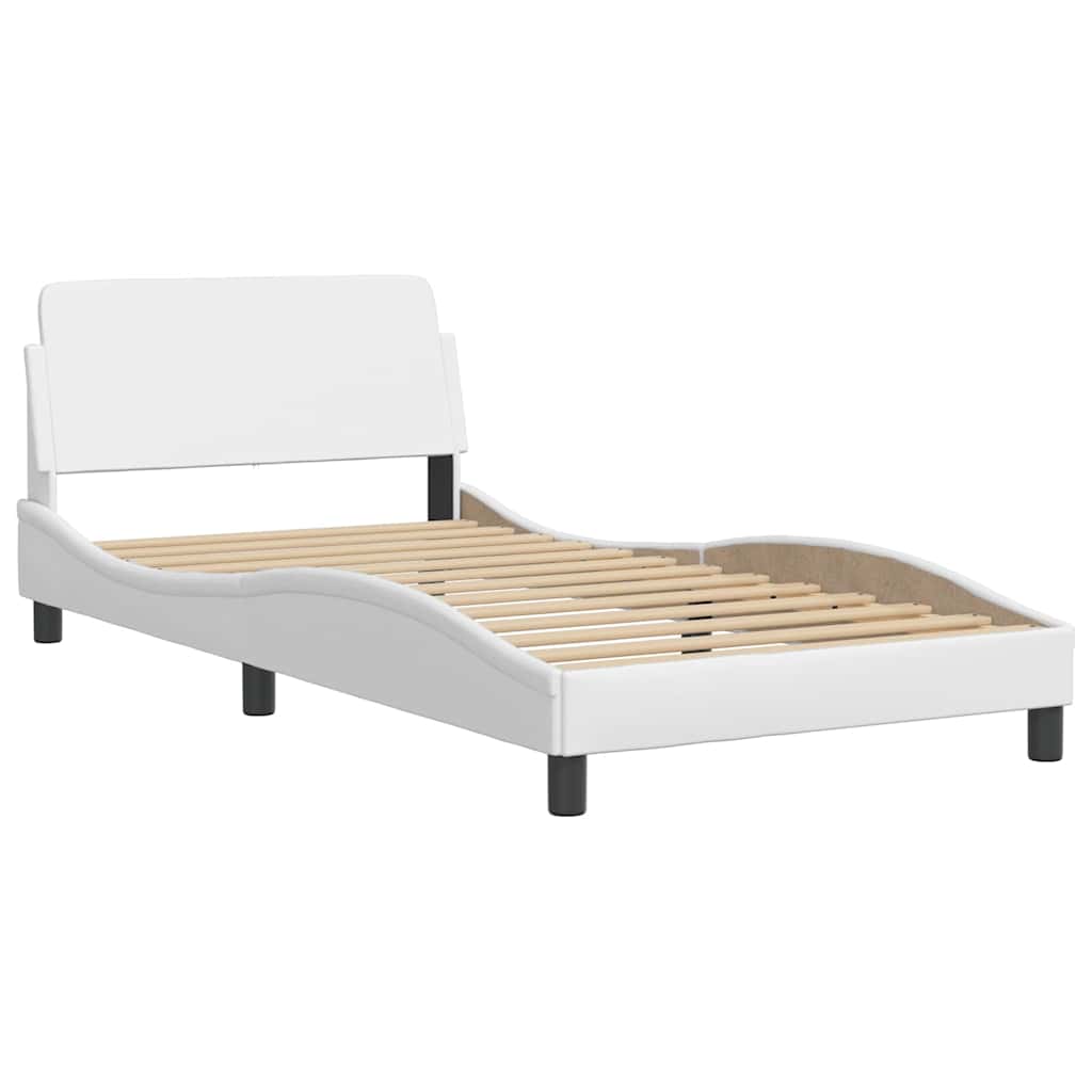Bett mit Matratze "Dover" Schwarz 80x200 cm Kunstleder