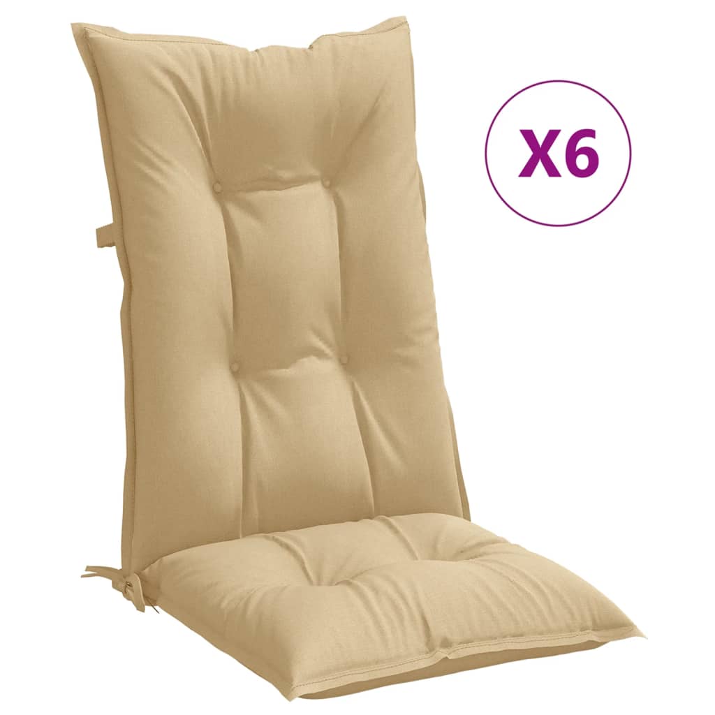 Hochlehner-Auflagen 2 Stk. Melange Anthrazit 120x50x7cm Stoff