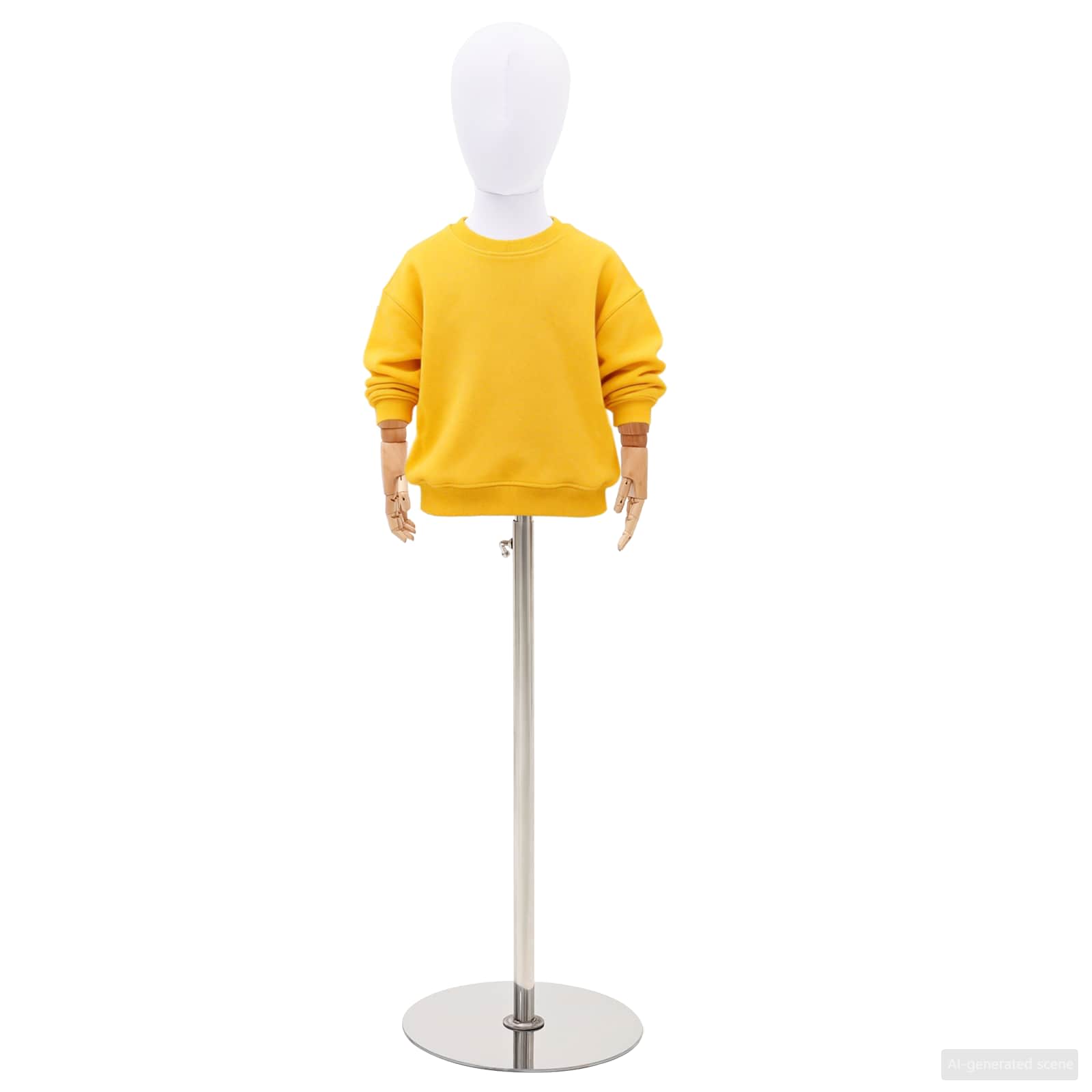 Verstellbares 120-150 cm Mannequin mit Basis Unisex PP Weiß