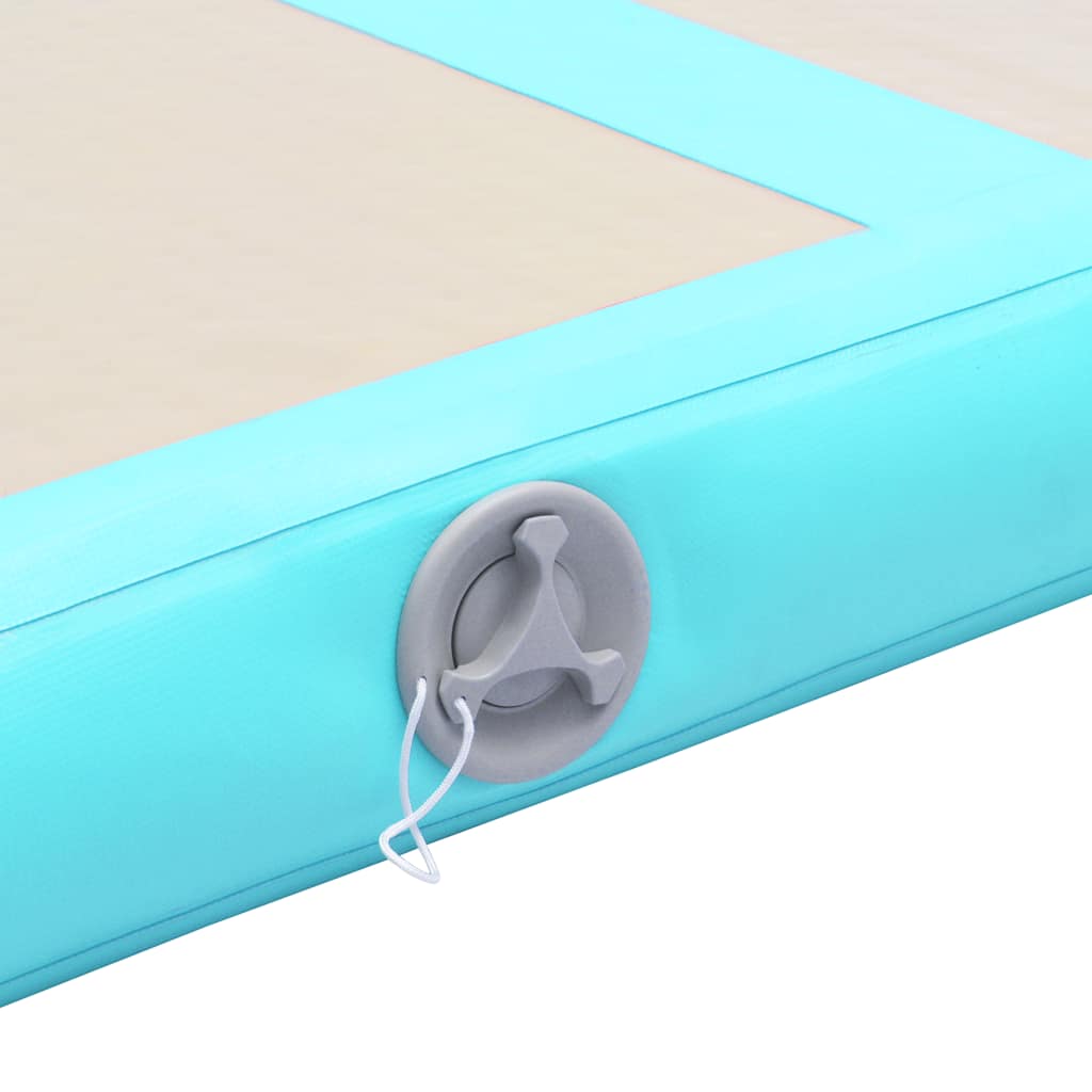 Aufblasbare Gymnastikmatte mit Pumpe 300×100×10 cm PVC Rosa