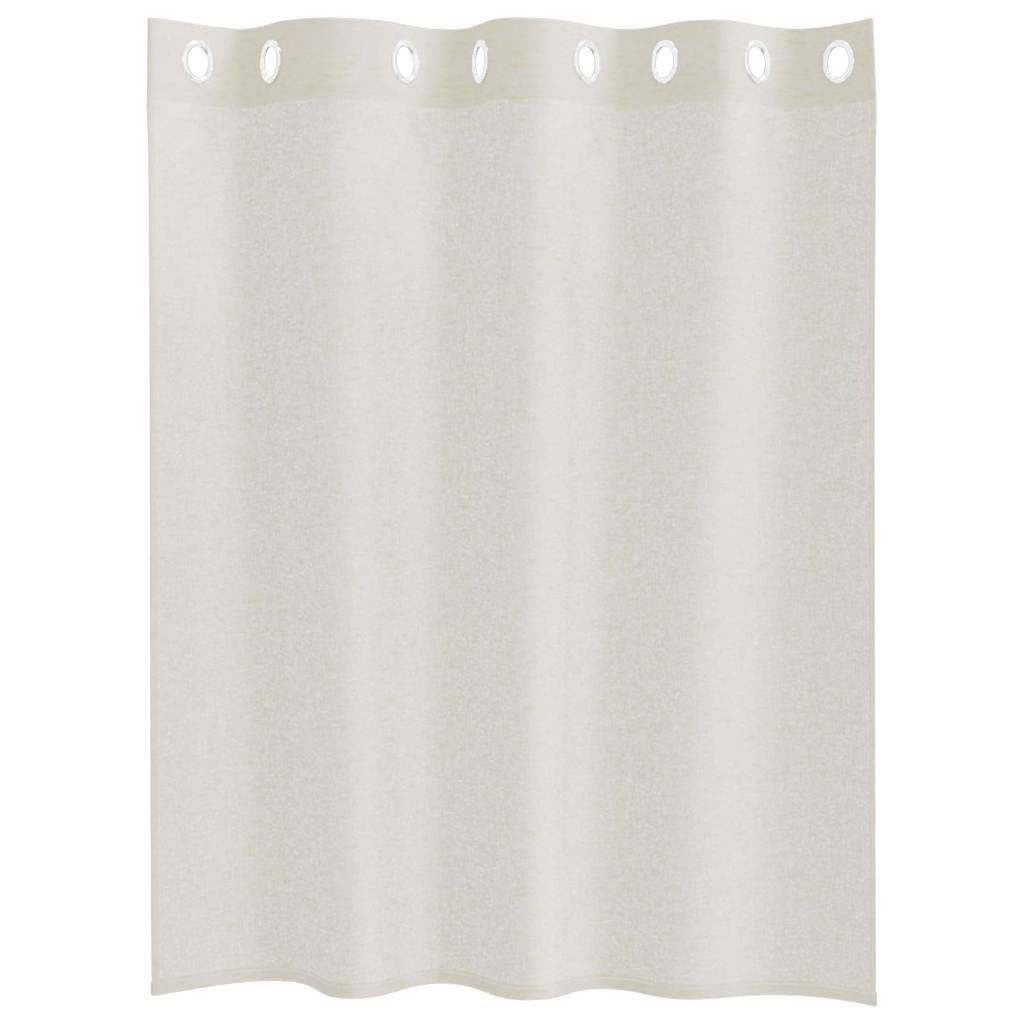 Voile-Vorhang mit Vorhängen 2 pcs Weiß 140 x 140 cm Polyester