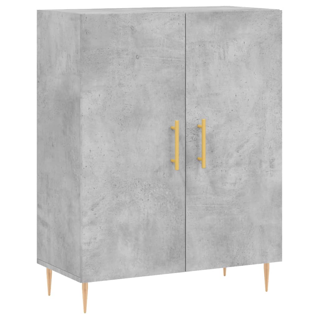 Highboard Hochglanz-Weiß 69,5x34x180 cm Holzwerkstoff