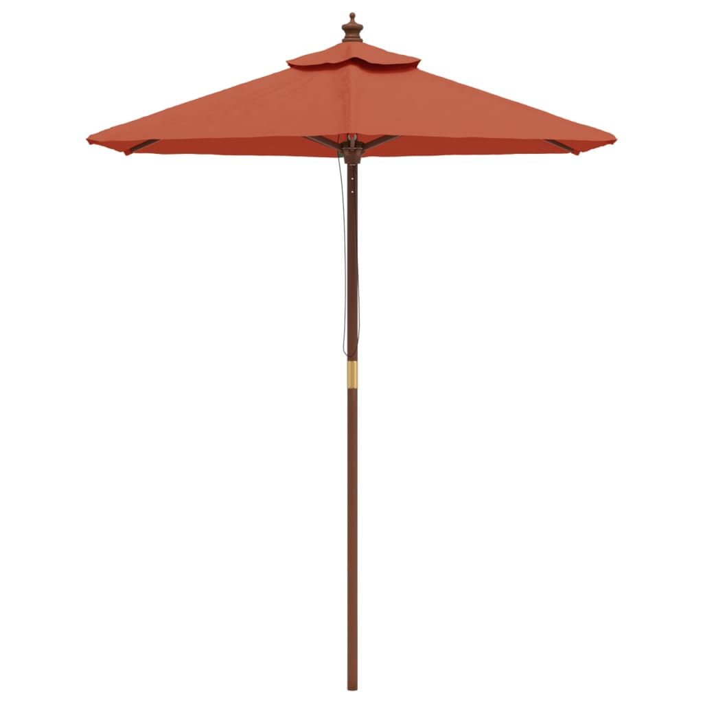 Sonnenschirm mit Holzmast Sandfarben 196x231 cm