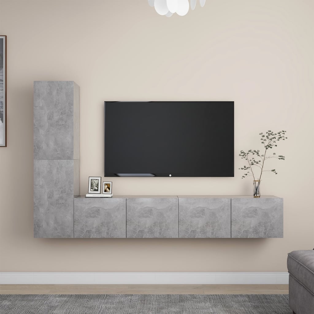 3-tlg. TV-Schrank-Set Weiß Holzwerkstoff