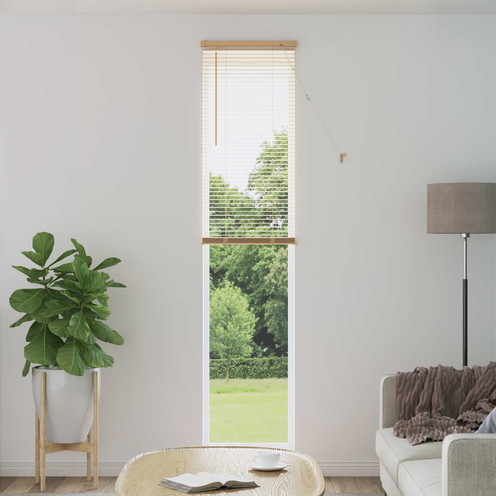 Jalousie Silber Grau 150 x 40 cm 25 mm PVC