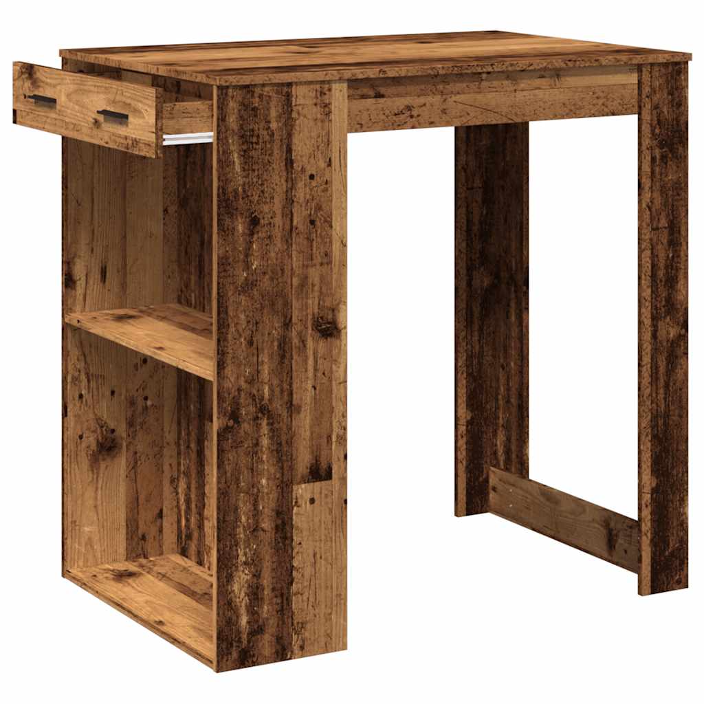 Bartisch Weiß 102x70x103,5 cm Holzwerkstoff