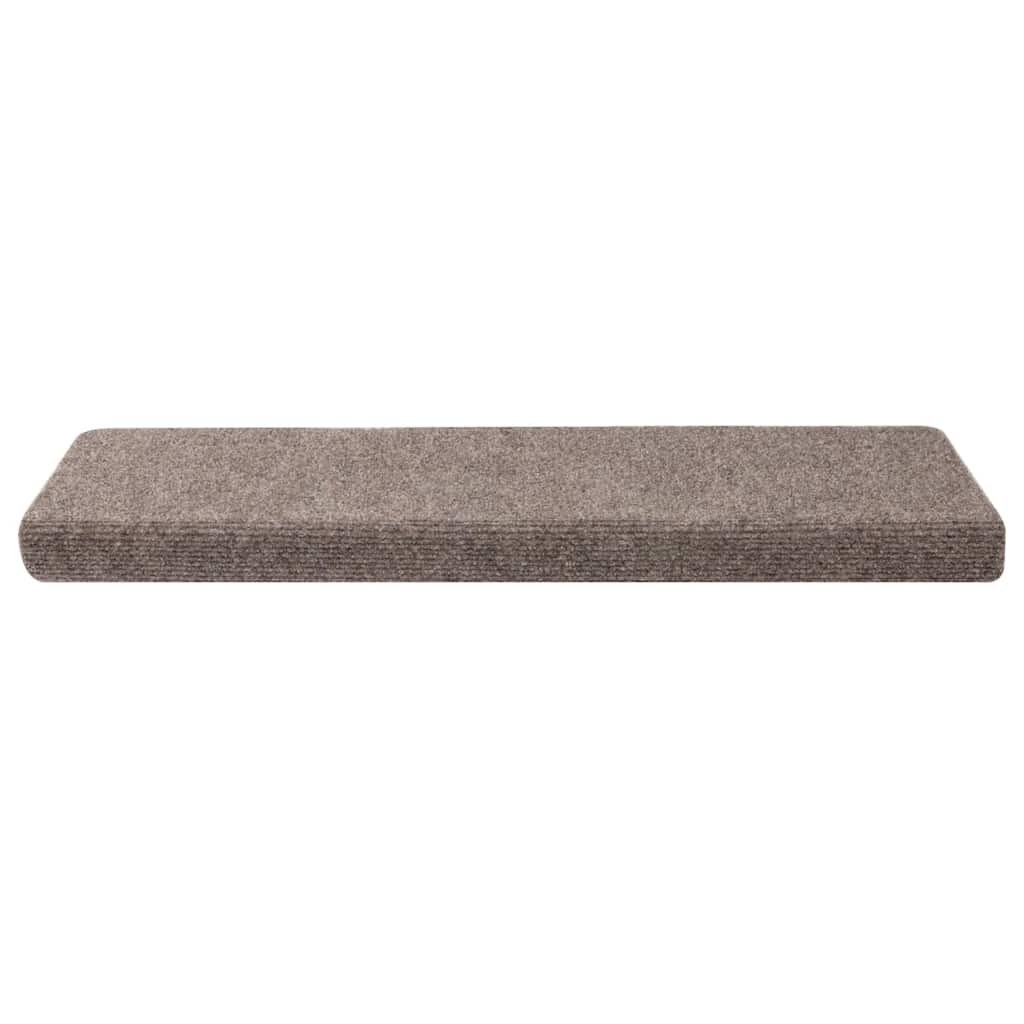 Stufenmatten Selbstklebend 15 Stk. 65x21x4 cm Hellbraun Rechteckiger Rand