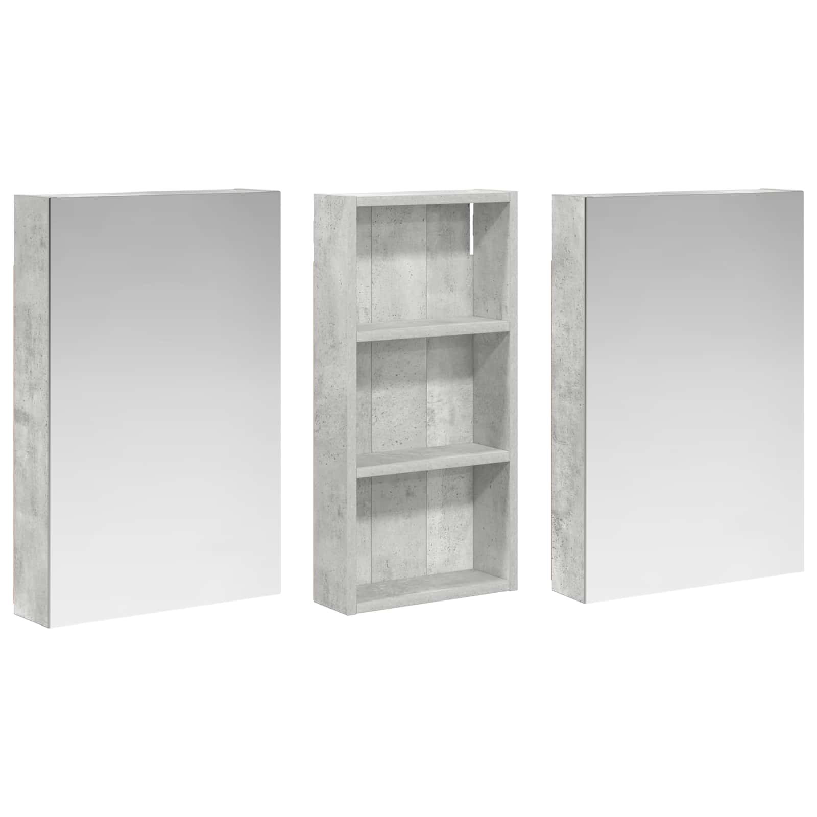 Badezimmerschrank-Set 3 pcs 80 x 10,5 x 50 cm Holzwerkstoff
