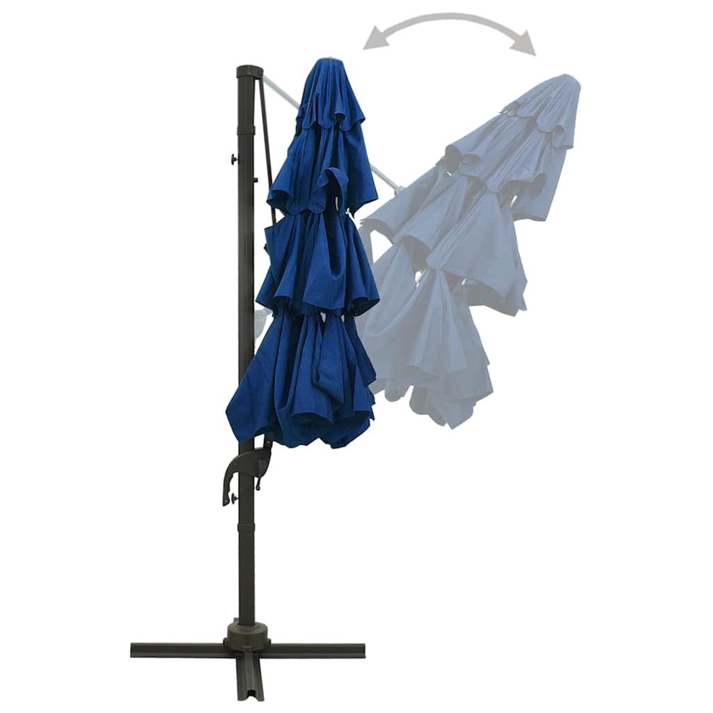 Sonnenschirm mit Aluminium-Mast 4-lagig Sandfarben 3x3 m