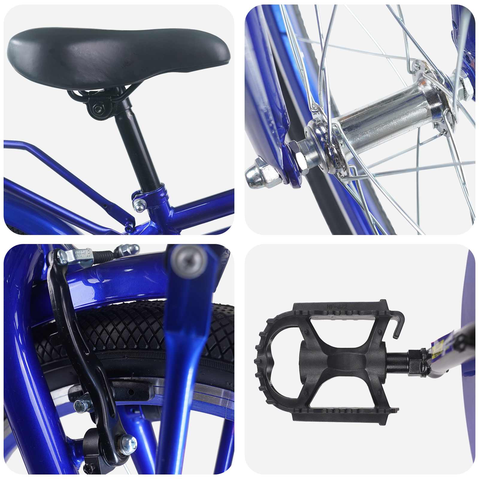 Kinderfahrrad 12 Zoll für 2-4 Jahre alt Schwarz