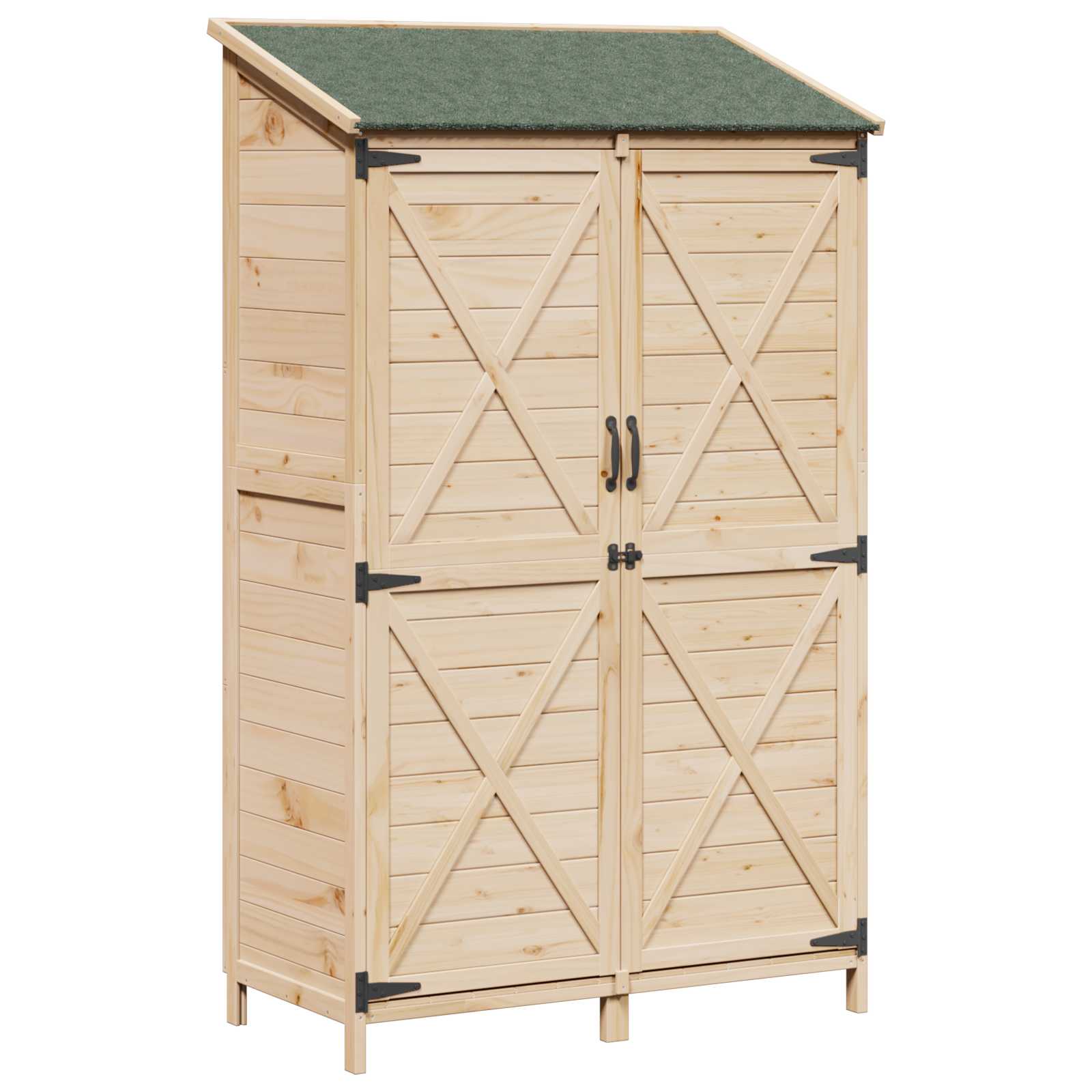 Gartenschuppen Natur 59,5 x 56 x 113,5 cm Massivholz aus Fichte