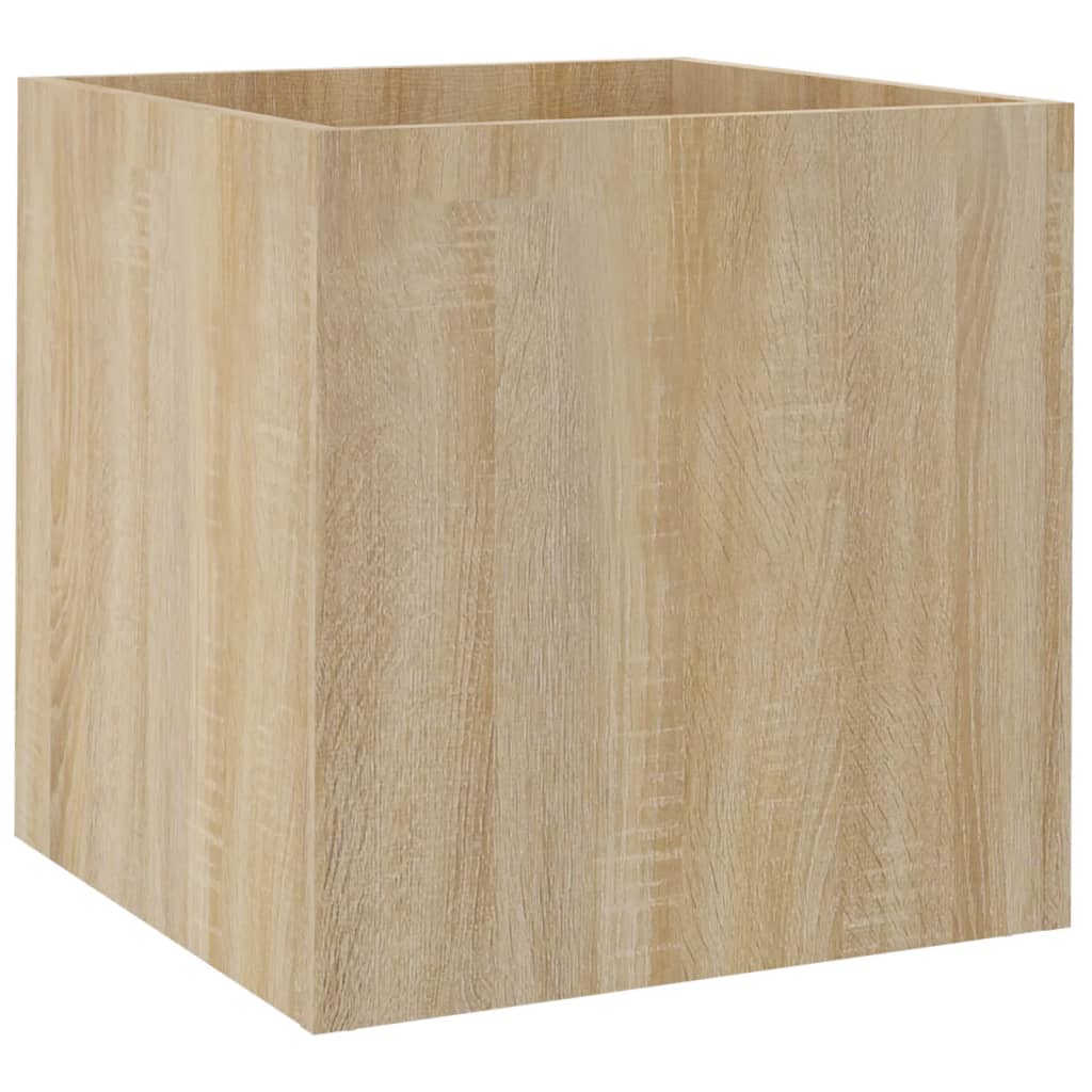 Pflanzgefäß Weiß 40x40x40 cm Holzwerkstoff