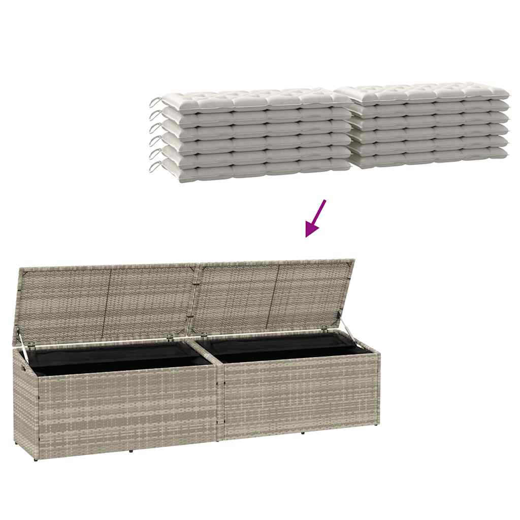Garten-Aufbewahrungsbox Schwarz 110 x 50 x 58 cm Poly Rattan