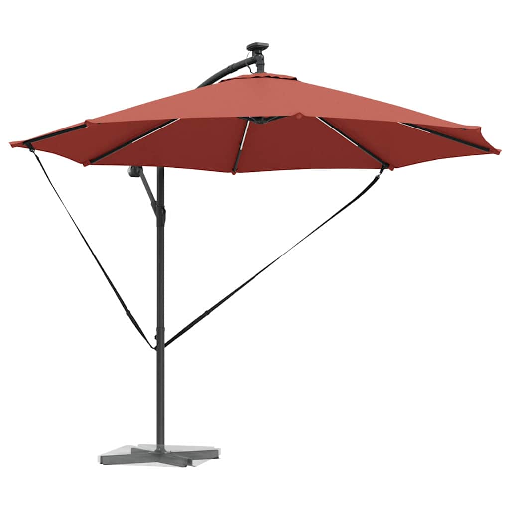 Sonnenschirm Sand 294 x 294 x 248 cm Polyester und Aluminium