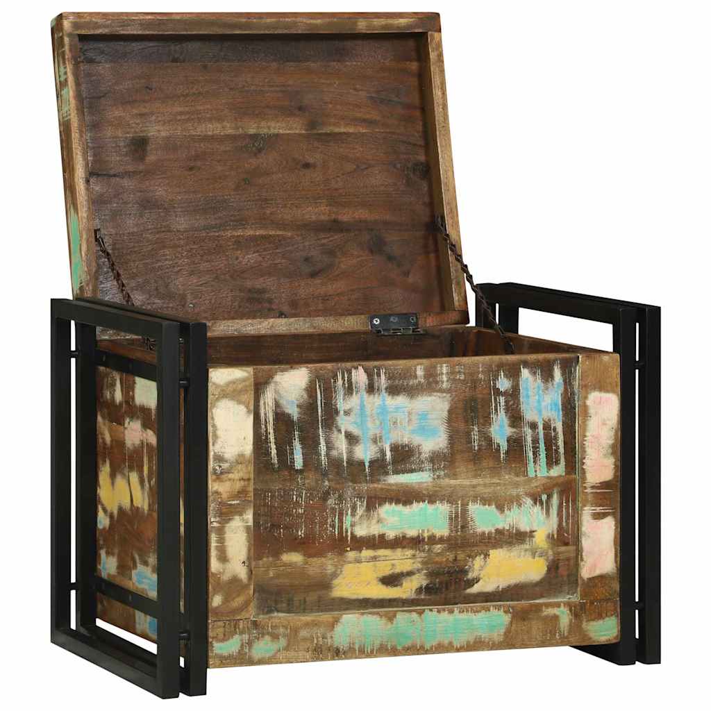 Aufbewahrungsbox 50 x 50 x 50 cm Massives upgecyceltes Holz