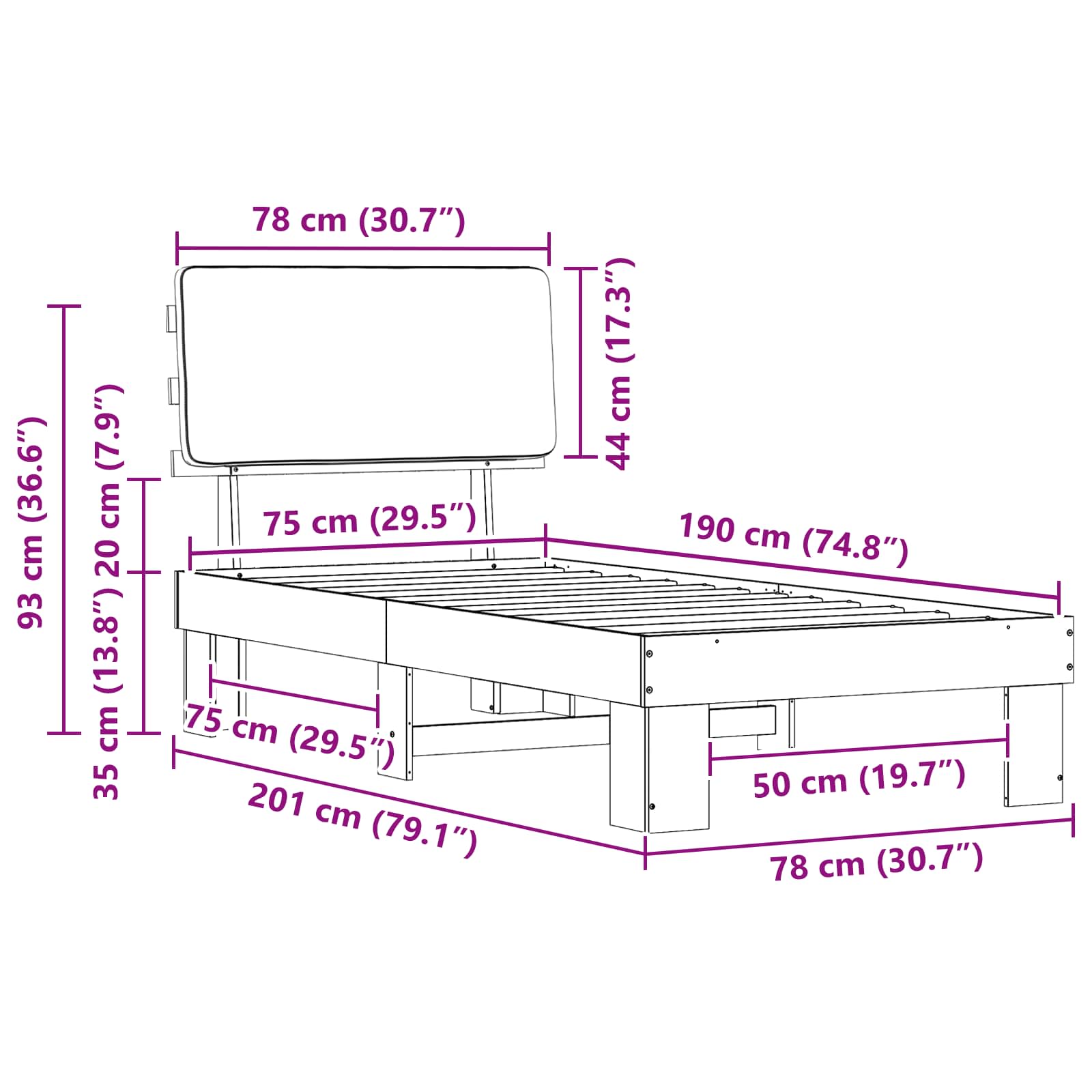 Bettgestell mit gepolstertem Kopfteil Hellgrau 200 x 200 cm