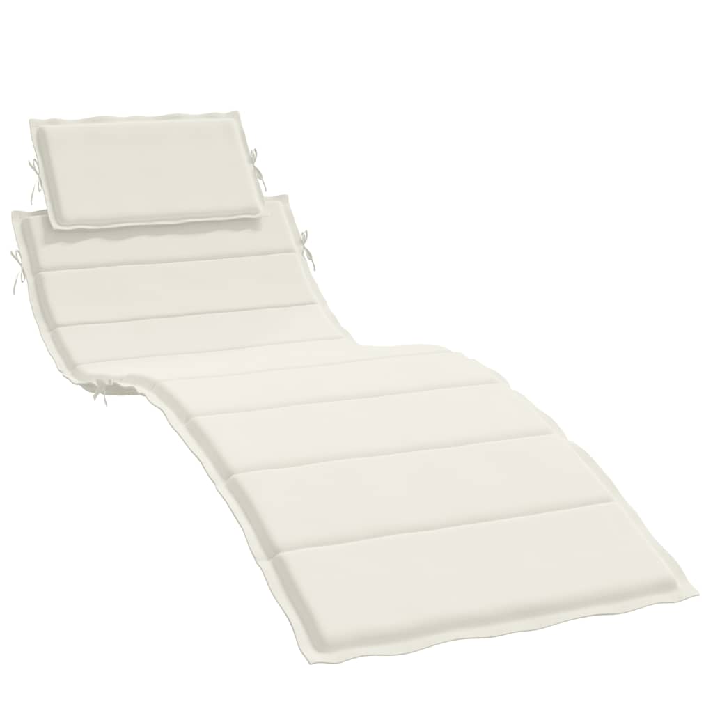 Sonnenliegen-Auflage Melange Anthrazit 186x58x4 cm Stoff