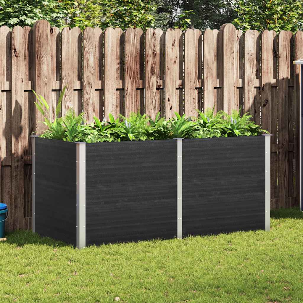 Garten-Hochbeet 200x50x54 cm WPC Grau