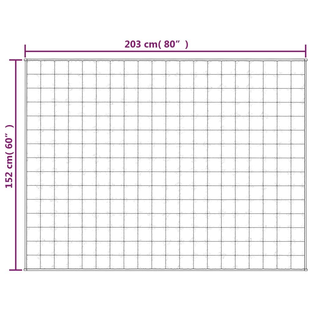 Gewichtsdecke Grau 122x183 cm 5 kg Stoff