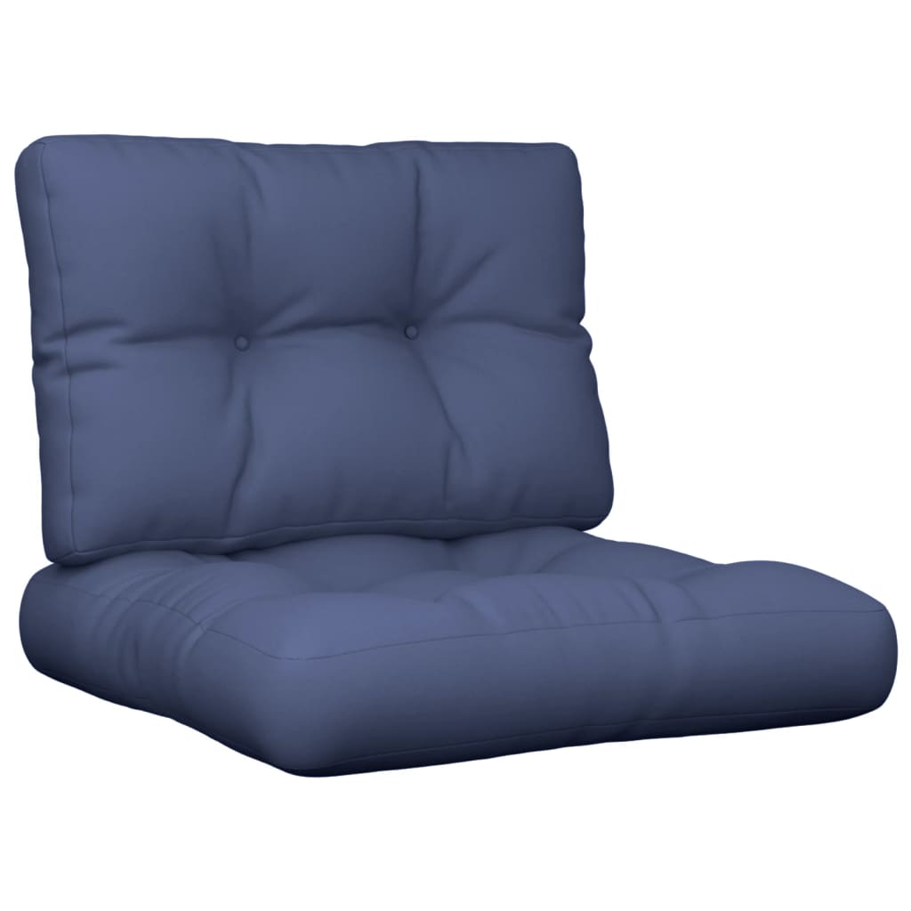 Palettenkissen 2 Stk. Marineblau Stoff