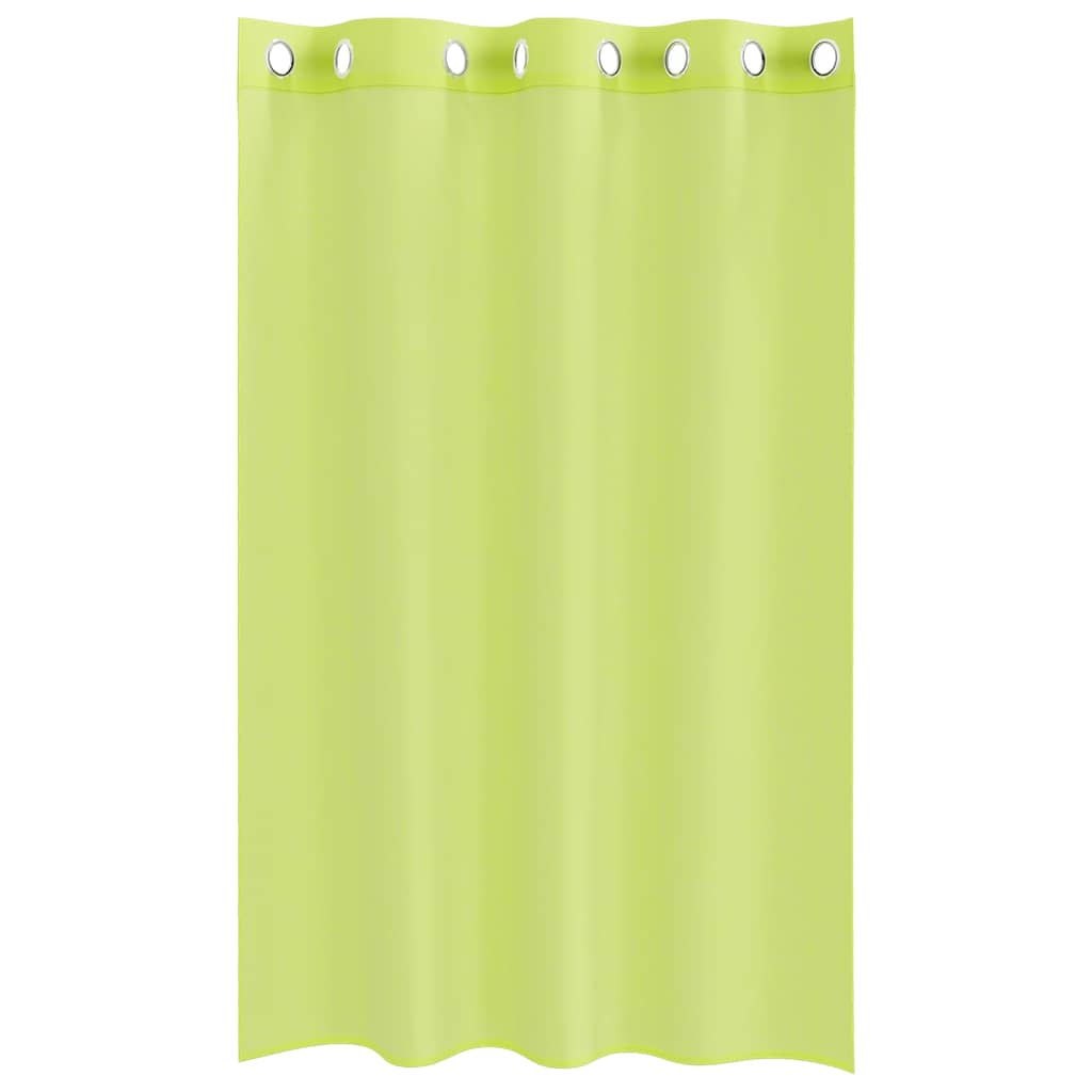 Voile Vorhänge mit Ösen 2 Stk. Apfelgrün 140x140 cm